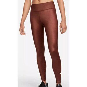 Nike Dri-FIT One Women's Mid-Rise Shine Leggings (Bronze Eclipse) DD5439-273 S